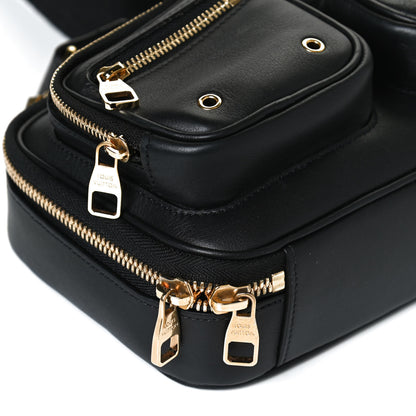 Louis Vuitton Calfskin Monogram Embossed Utility Crossbody Black 11 of 12