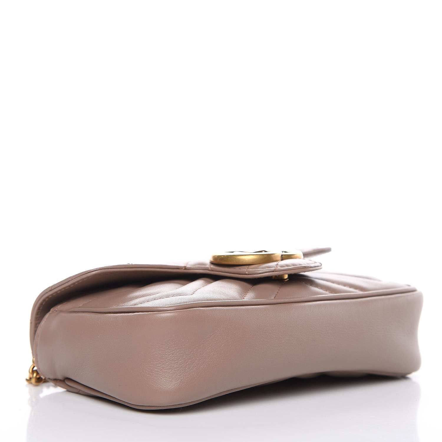 Gucci Calfskin Matelasse Super Mini GG Marmont Shoulder Bag Porcelain Rose 4 of 10