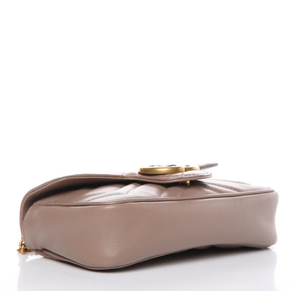 Gucci Calfskin Matelasse Super Mini GG Marmont Shoulder Bag Porcelain Rose 4 of 10