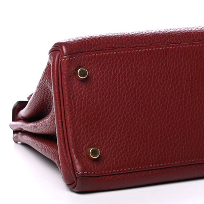 Hermes Taurillon Clemence Kelly Retourne 28 Rouge Garance 7 of 9