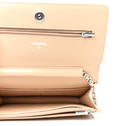 Chanel Caviar Quilted Wallet On Chain WOC Beige 5 of 11