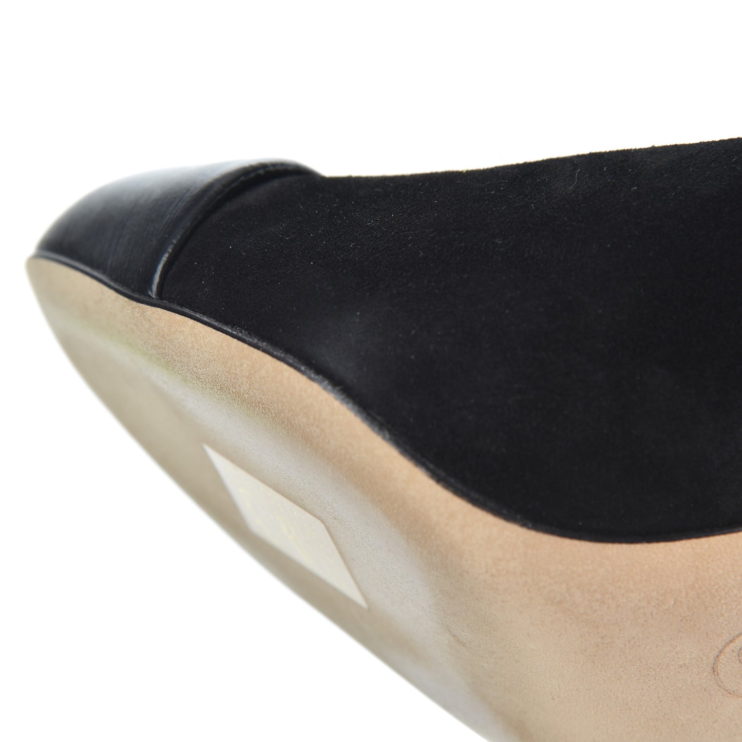 Suede Cap Toe CC Pumps 38 Black