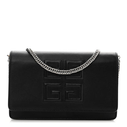 Givenchy Lambskin Emblem Chain Wallet Black 1 of 9