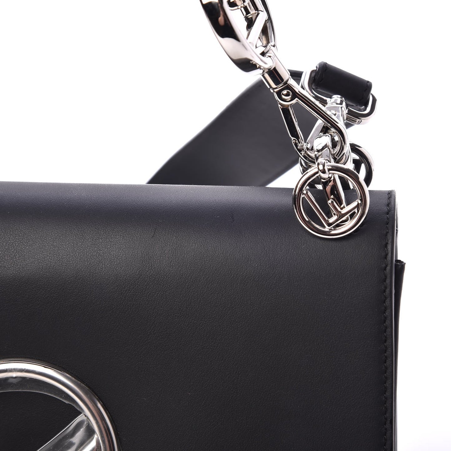 Vitello Century Opaco F is Fendi Kan I Shoulder Bag Black