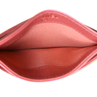 Chanel Iridescent Calfskin Quilted Chanel 19 Card Holder Pink 5 of 8