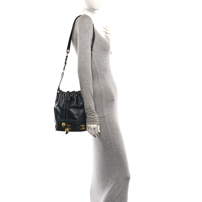 Chanel Lambskin CC Drawstring Shoulder Bag Black 2 of 11