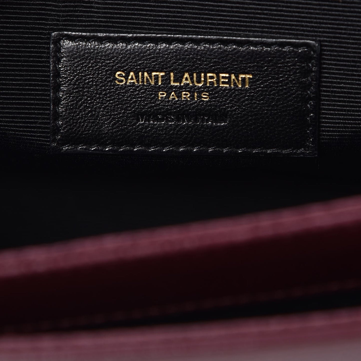 Textured Calfskin Medium Classic Monogram Universite Bag Dark Red