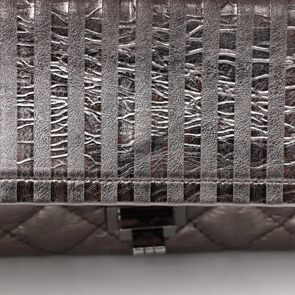 Chanel Metallic Striped Calfskin 2.55 Reissue 226 Flap Dark Silver 11 of 13