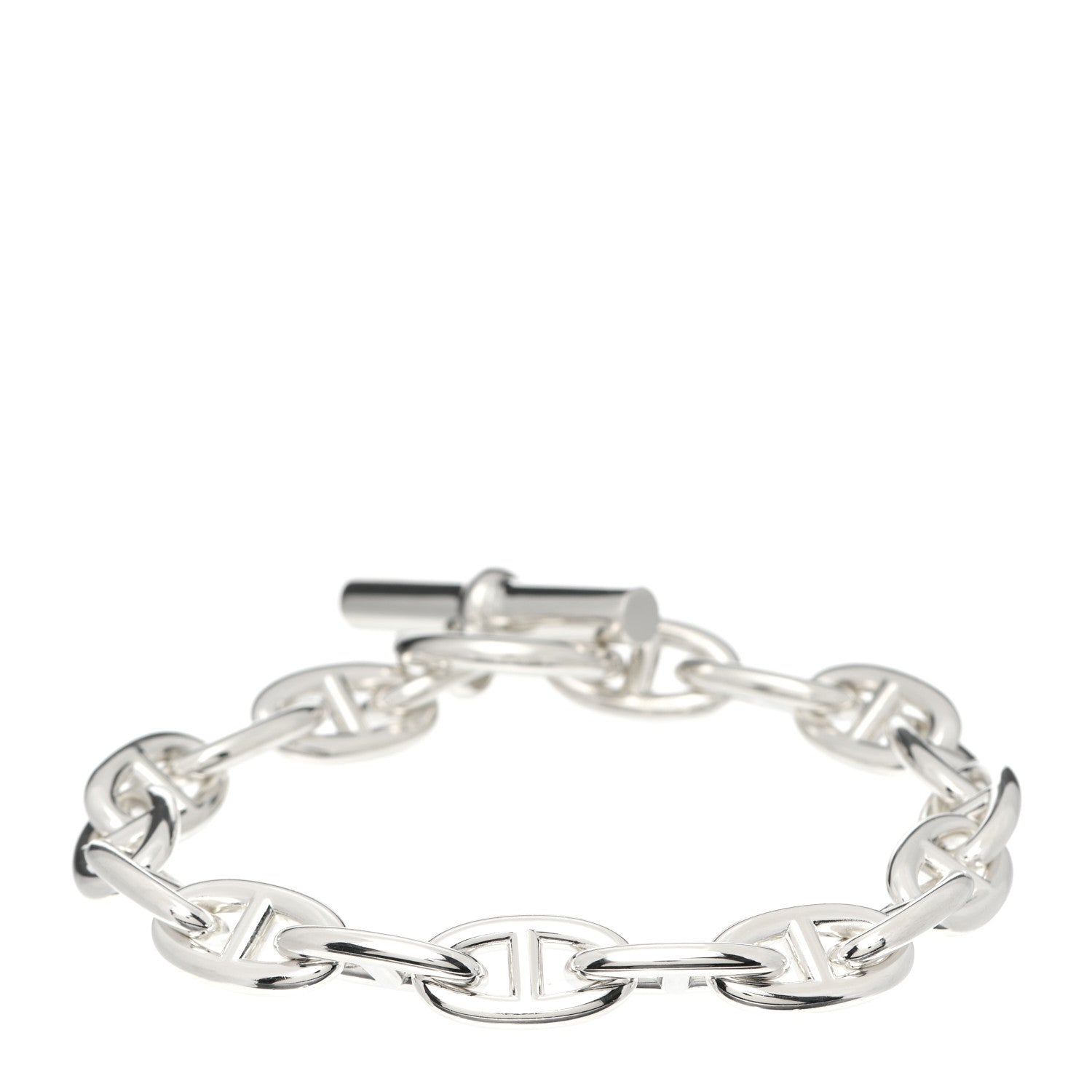 Hermes Sterling Silver GM Chaine D'Ancre Bracelet 1 of 5