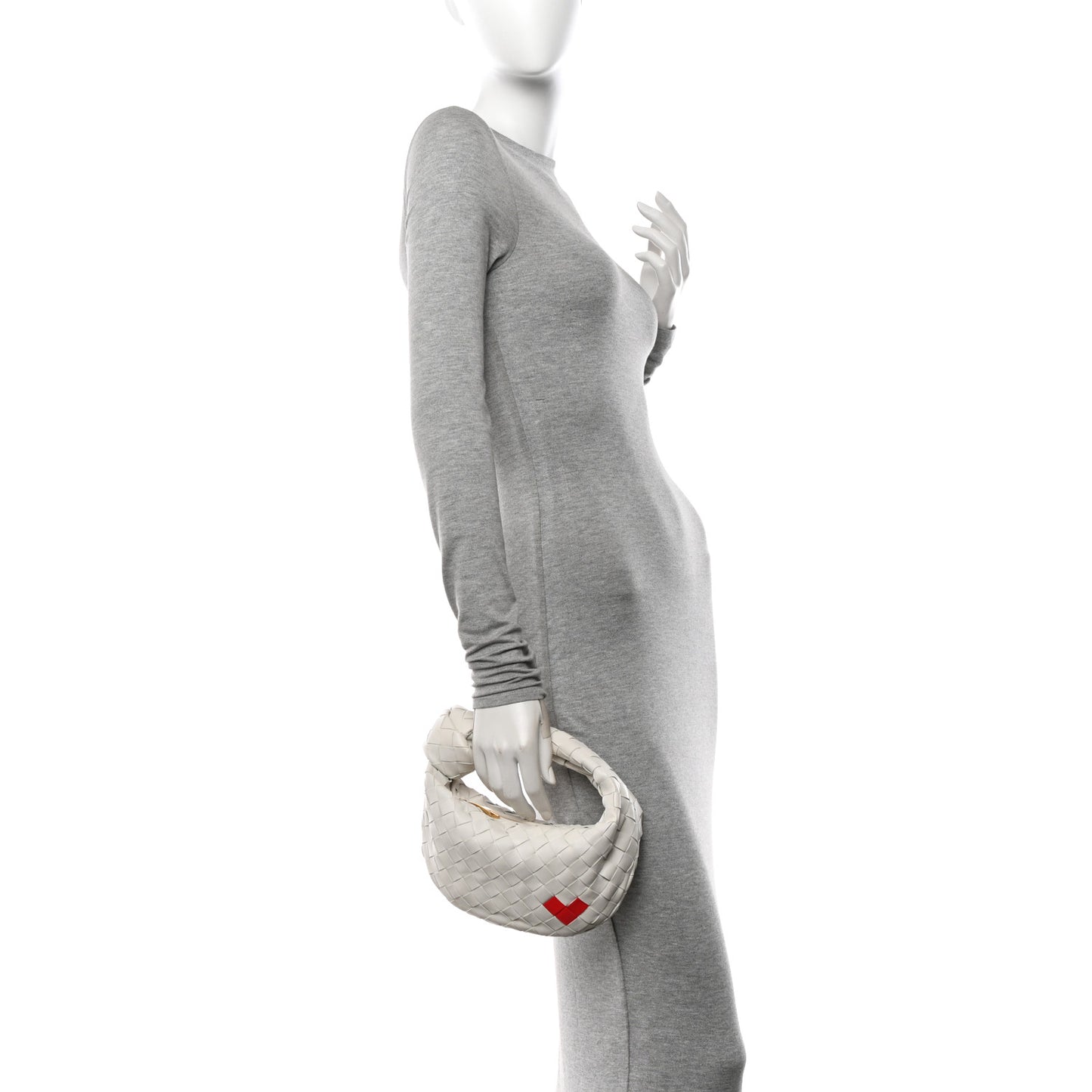 Nappa Intrecciato Mini Heart Jodie White