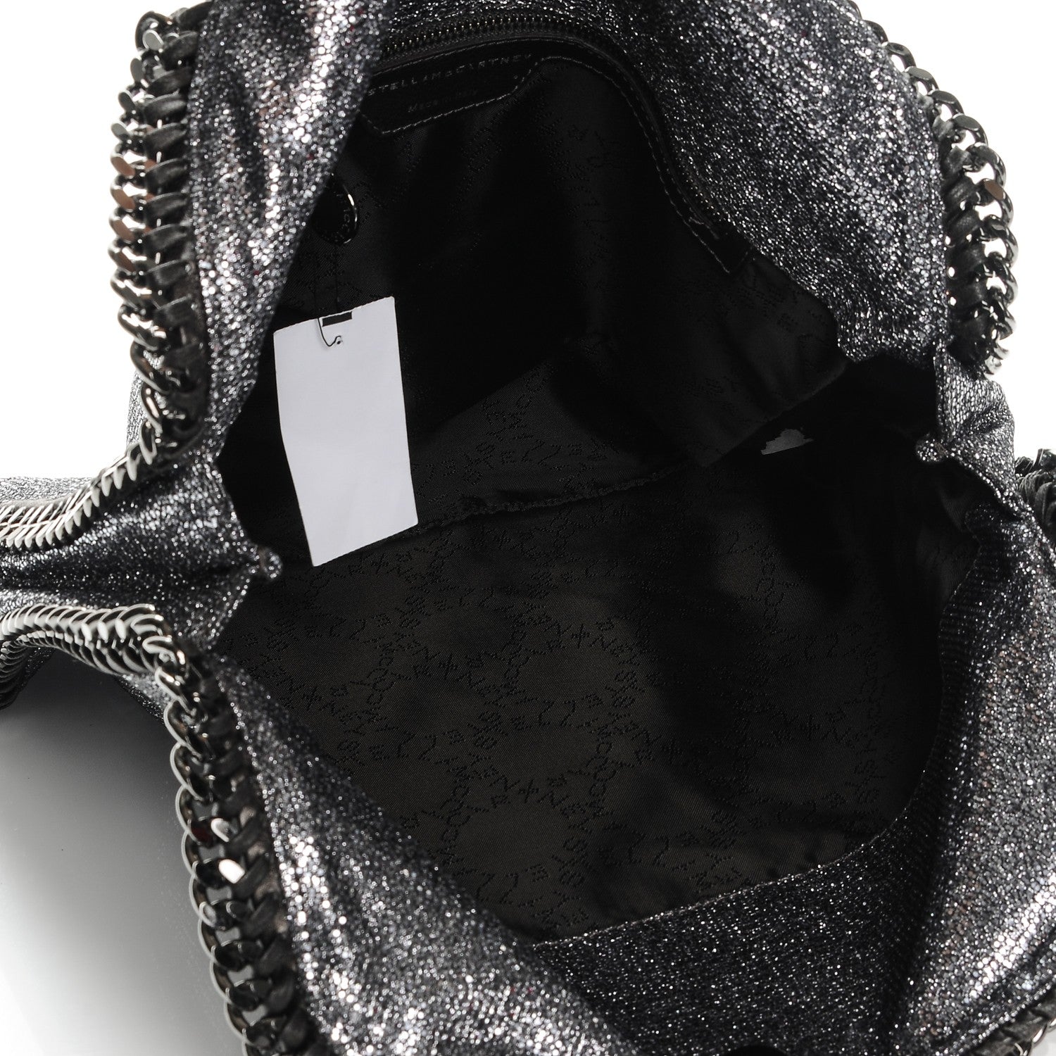 Stella McCartney Metallic Glitter Small Falabella Tote Silver 5 of 9