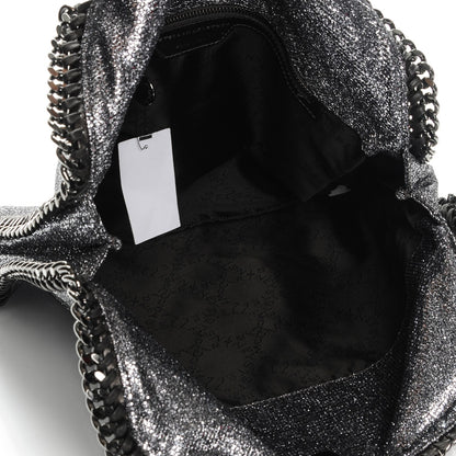 Stella McCartney Metallic Glitter Small Falabella Tote Silver 5 of 9