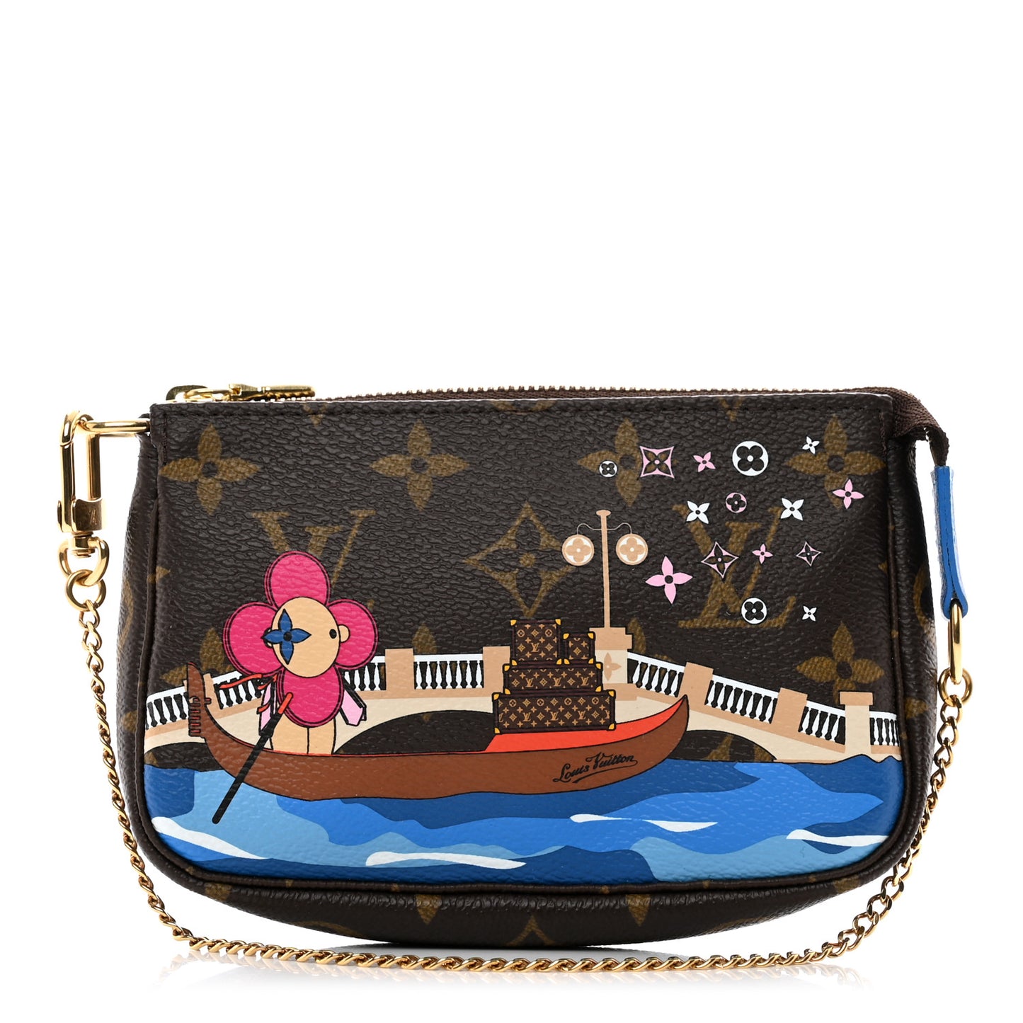 Monogram 2019 Christmas Animation Mini Venice Pochette Accessories Blue