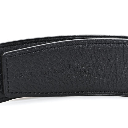 Hermes Box 135 Togo Reversible 38mm Luck Belt 85 34 Vert De Gris Black 3 of 4