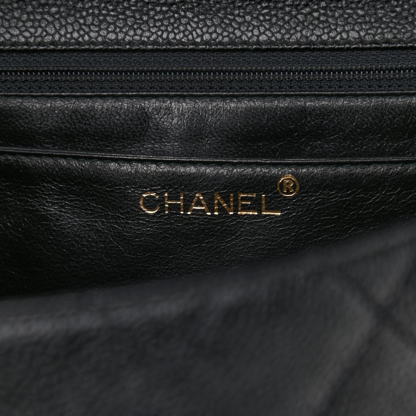 Caviar Quilted Jumbo Kelly Flap Black