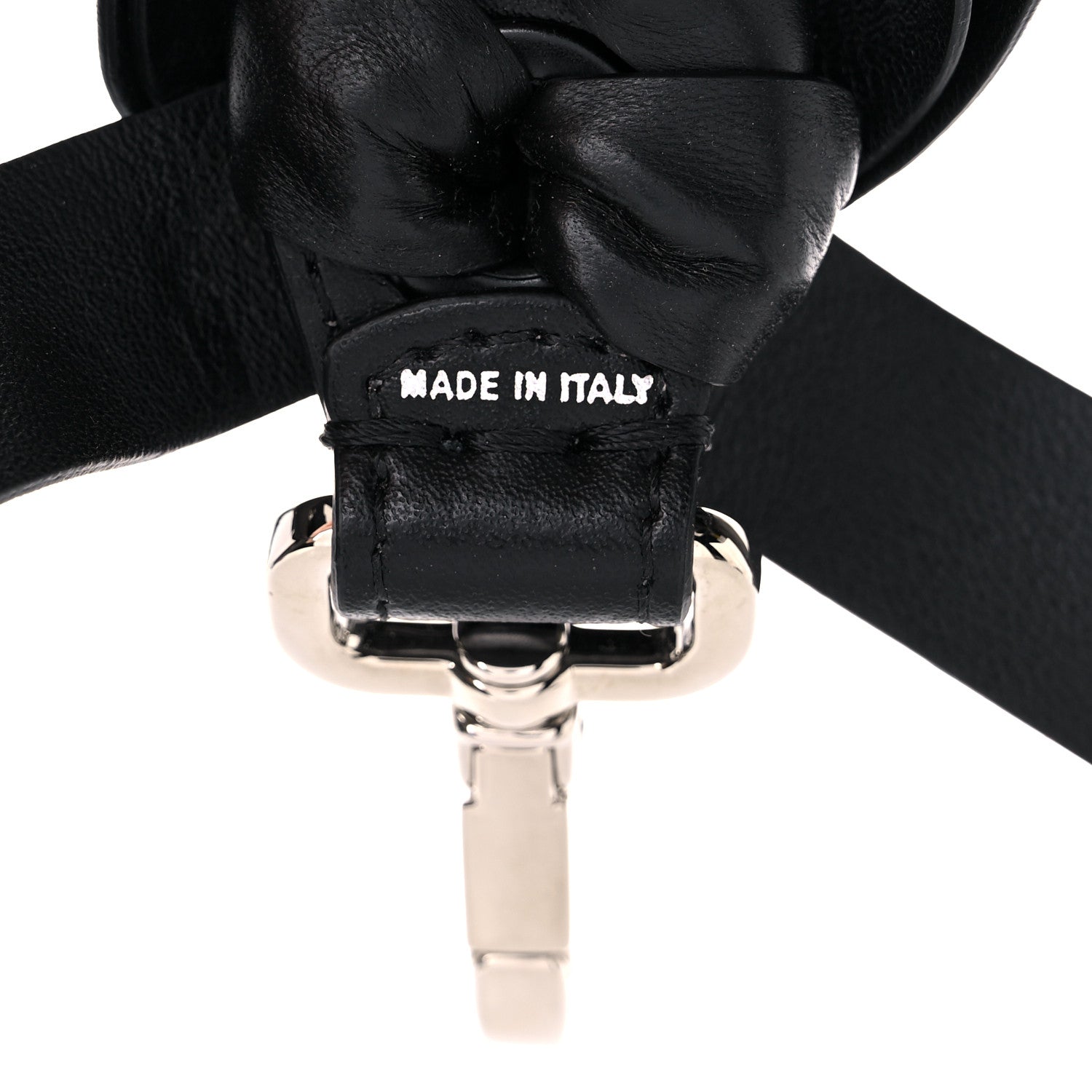 Fendi Vitello Liberty Shiny Nappa Lace Up Bow Mini Strap You Black 6 of 7