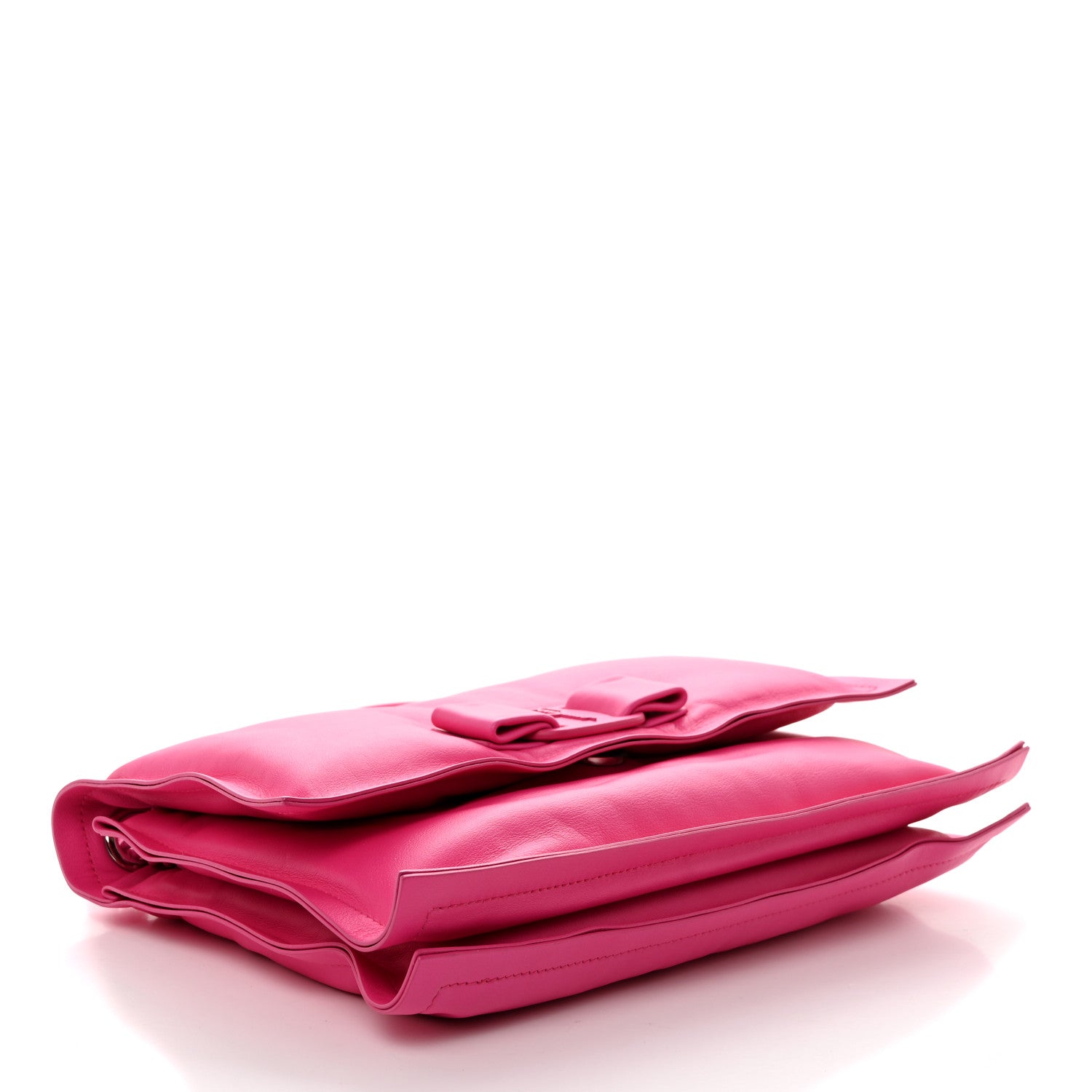 Salvatore Ferragamo Calfskin Small Viva Bow Shoulder Bag Hot Pink 4 of 11