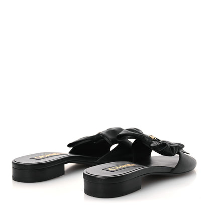 Chanel Lambskin Bow CC Mules 39.5 Black 5 of 11