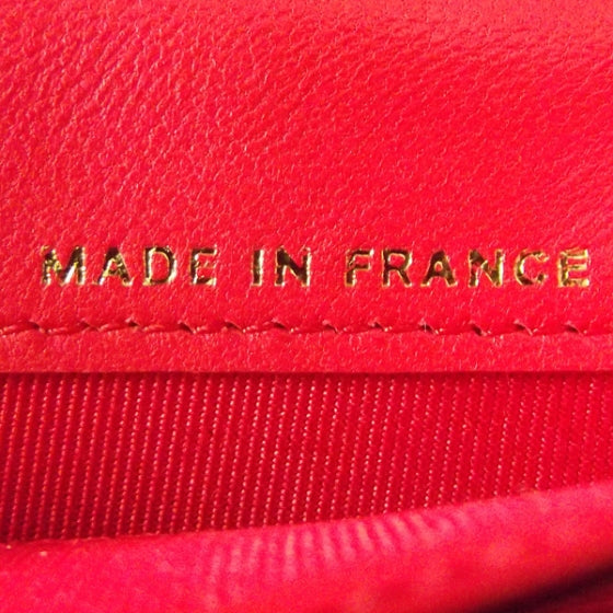 Lambskin Quilted Reissue Wallet Red