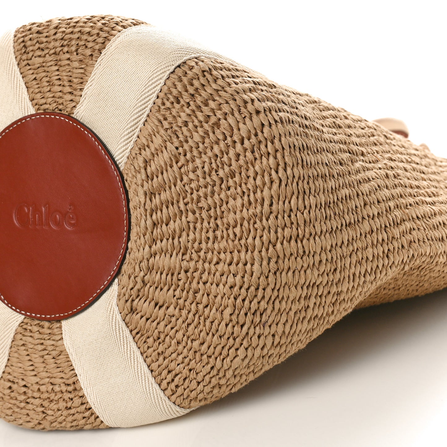 Raffia Large Woody Tote White