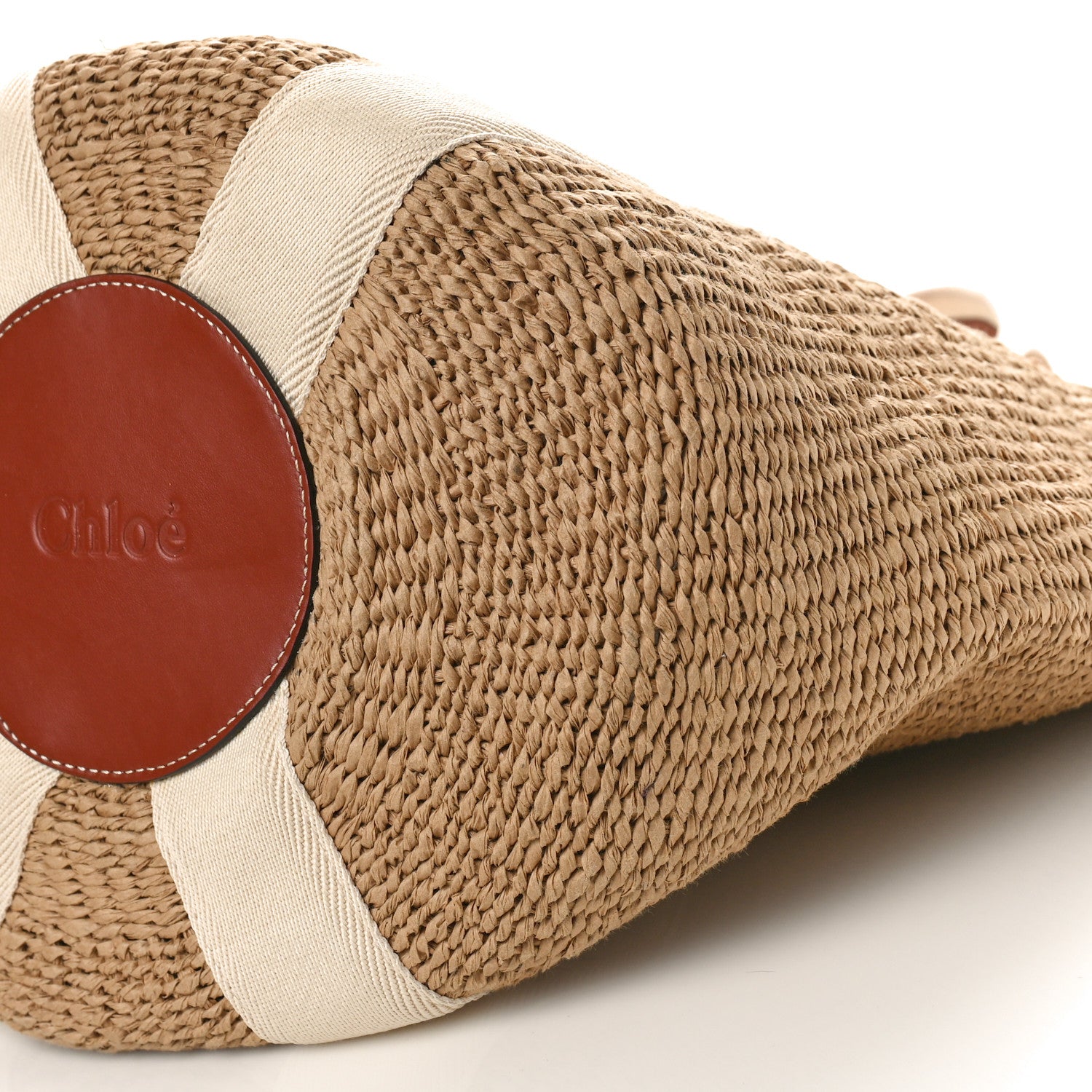 Chloe Raffia Large Woody Tote White 9 of 11