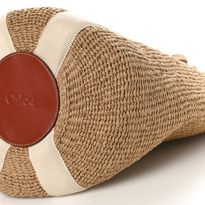 Chloe Raffia Large Woody Tote White 9 of 11
