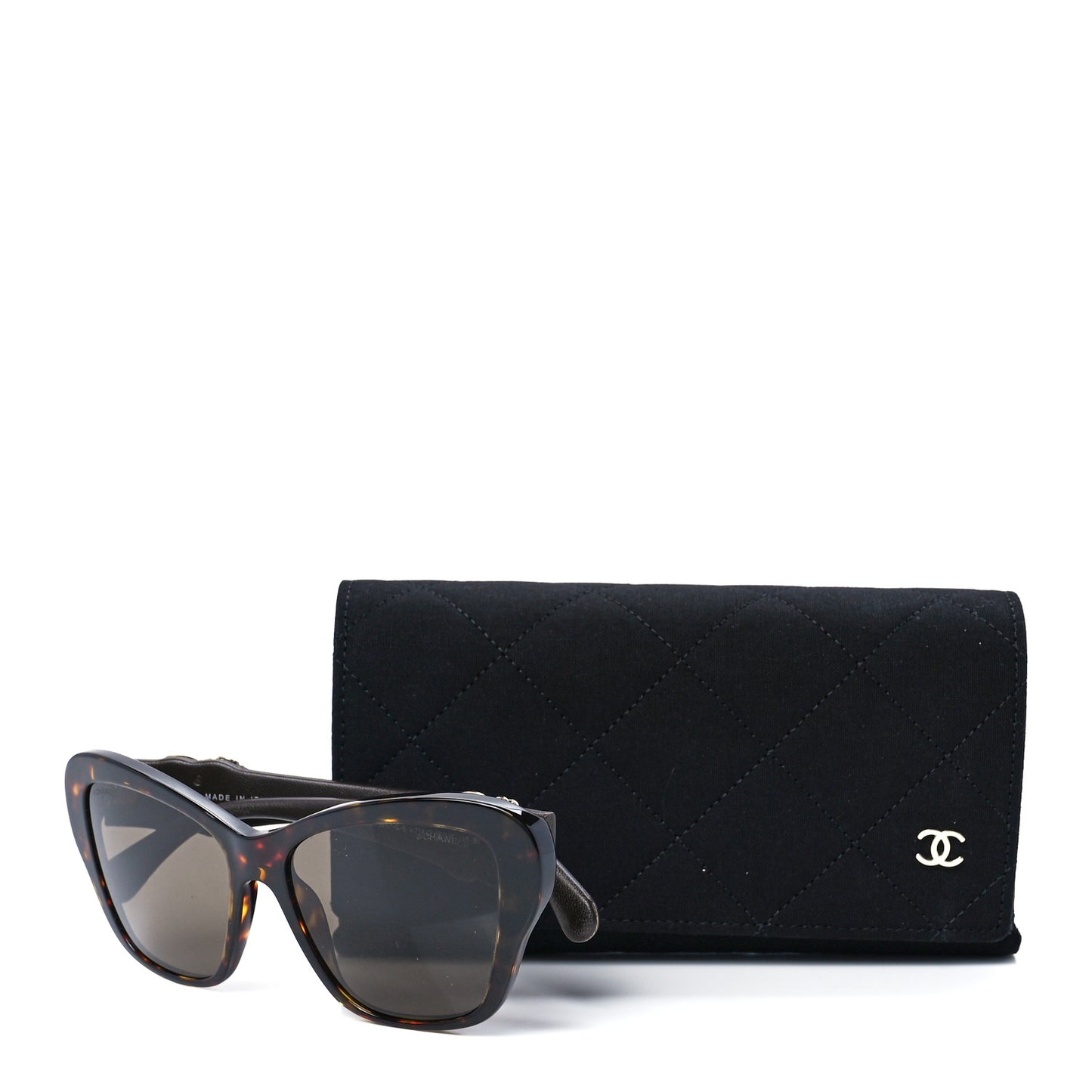 Acetate Lambskin CC Sunglasses 5457-Q-B Tortoise