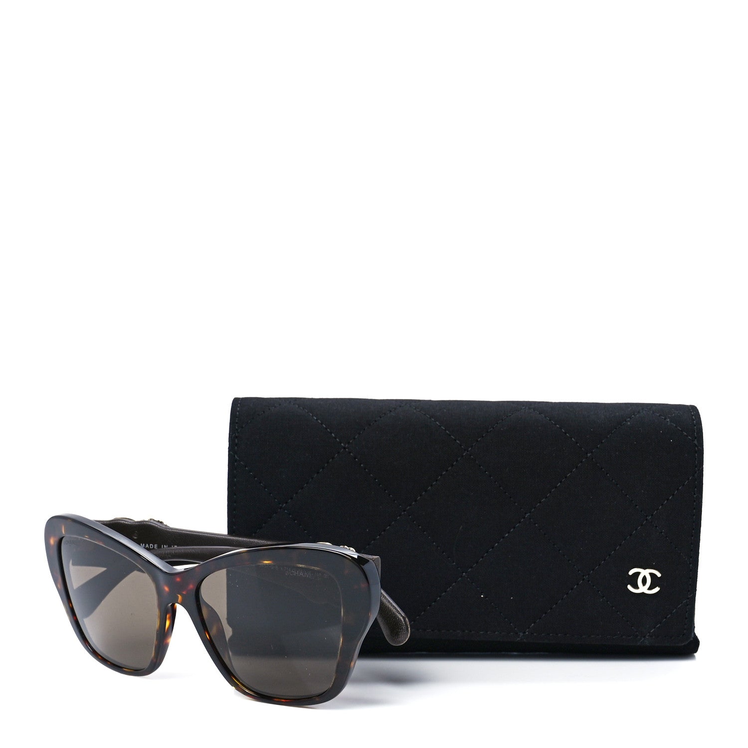 Chanel Acetate Lambskin CC Sunglasses 5457-Q-B Tortoise 8 of 8