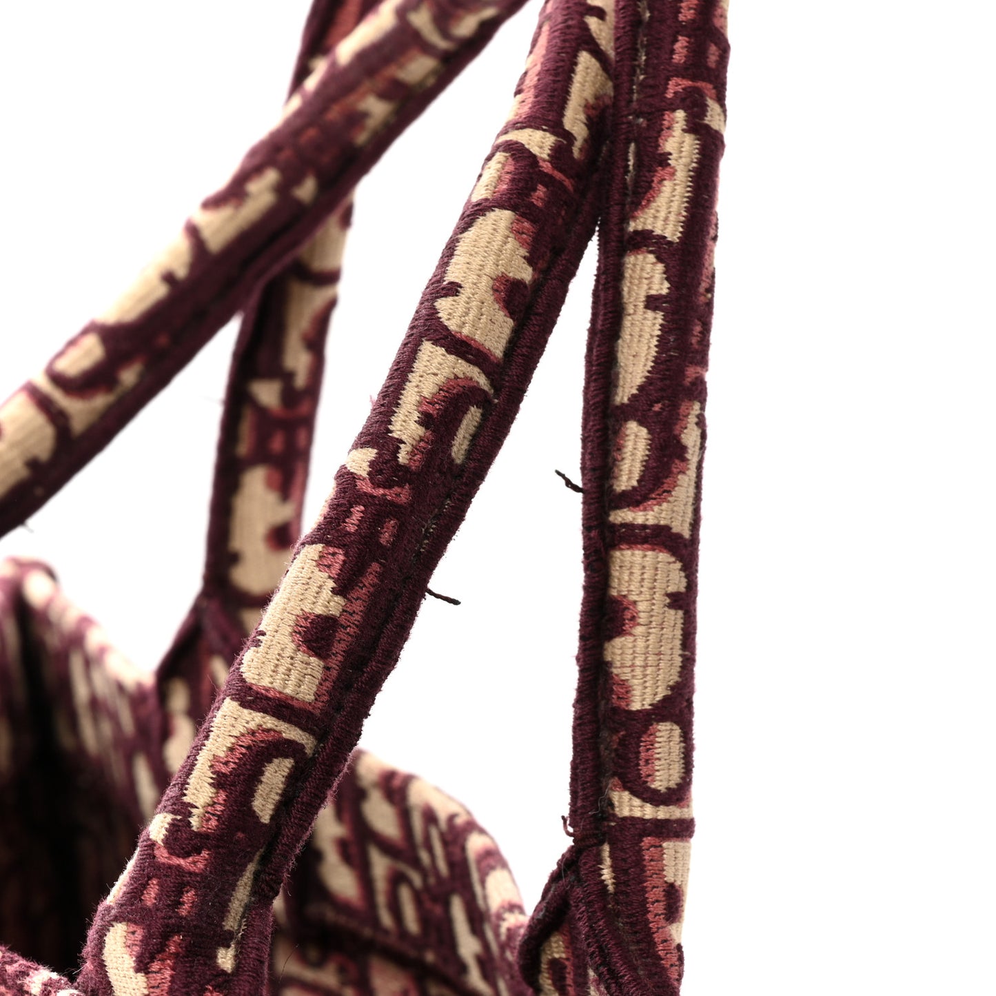 Oblique Large Book Tote Burgundy Multicolor