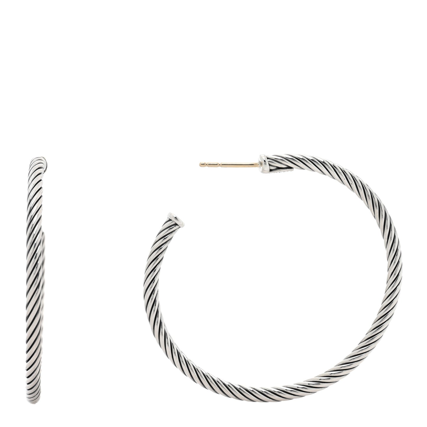 Sterling Silver 45mm Cable Classics Hoop Earrings