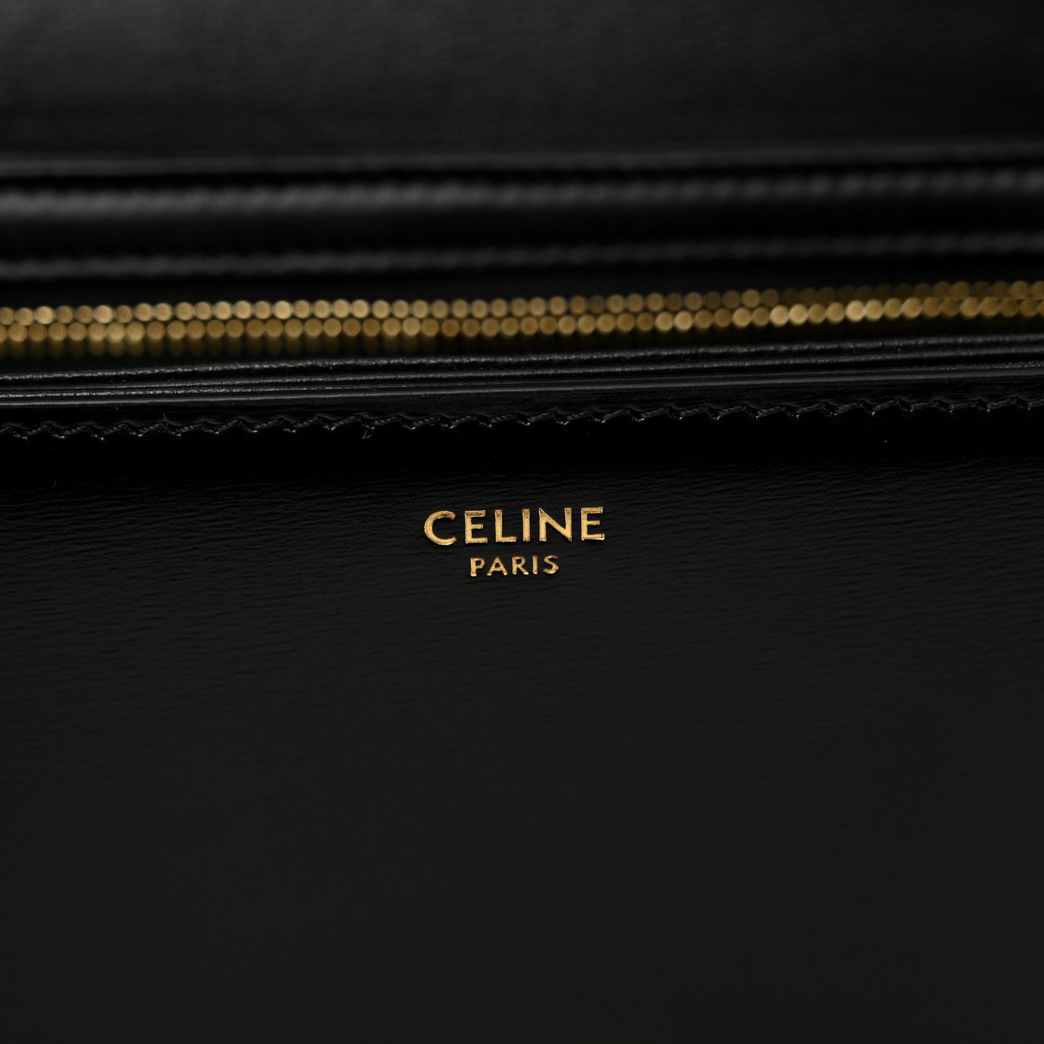 Celine Shiny Calfskin Teen Triomphe Black 8 of 10