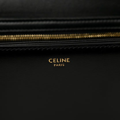 Celine Shiny Calfskin Teen Triomphe Black 8 of 10