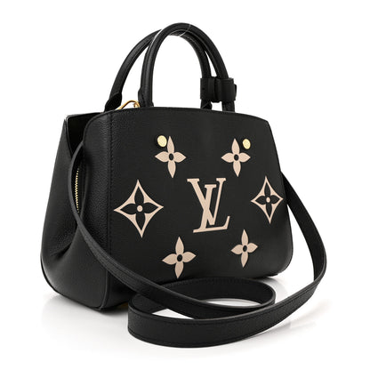 Louis Vuitton Empreinte Monogram Giant Montaigne BB Black Beige 3 of 12