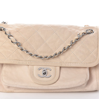Chanel Calfskin Quilted Flap Shoulder Bag Light Beige 9 of 11