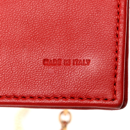 Fendi Nappa Logo Embossed Long Wallet on Chain Rosso 7 of 14