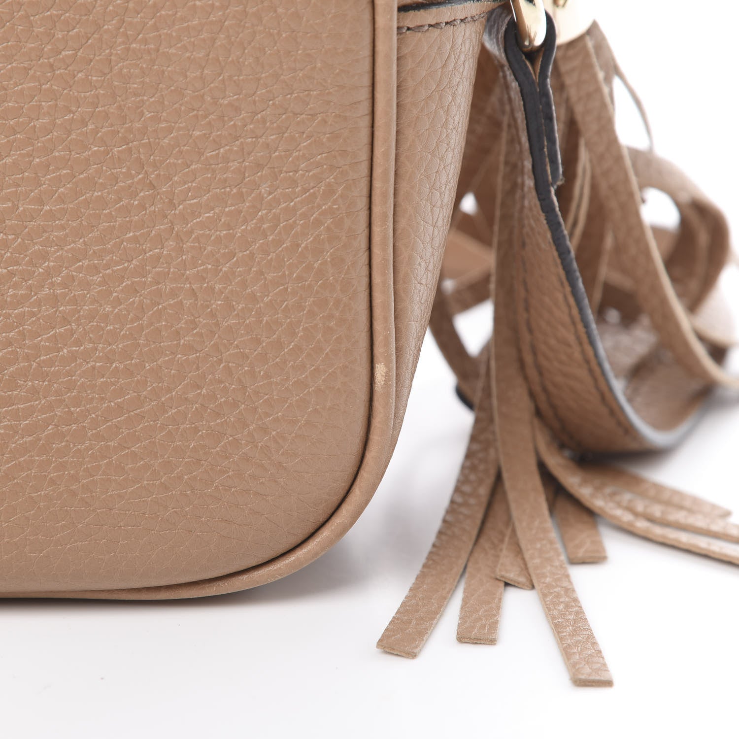 Gucci Pebbled Calfskin Small Soho Disco Bag Camelia 11 of 13