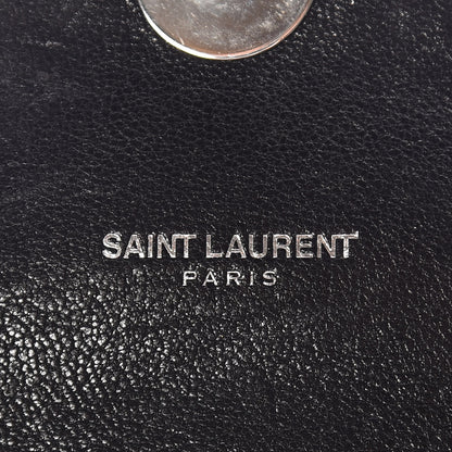 Saint Laurent Sheepskin Matelasse Chevron Monogram Medium College Bag Black 8 of 16