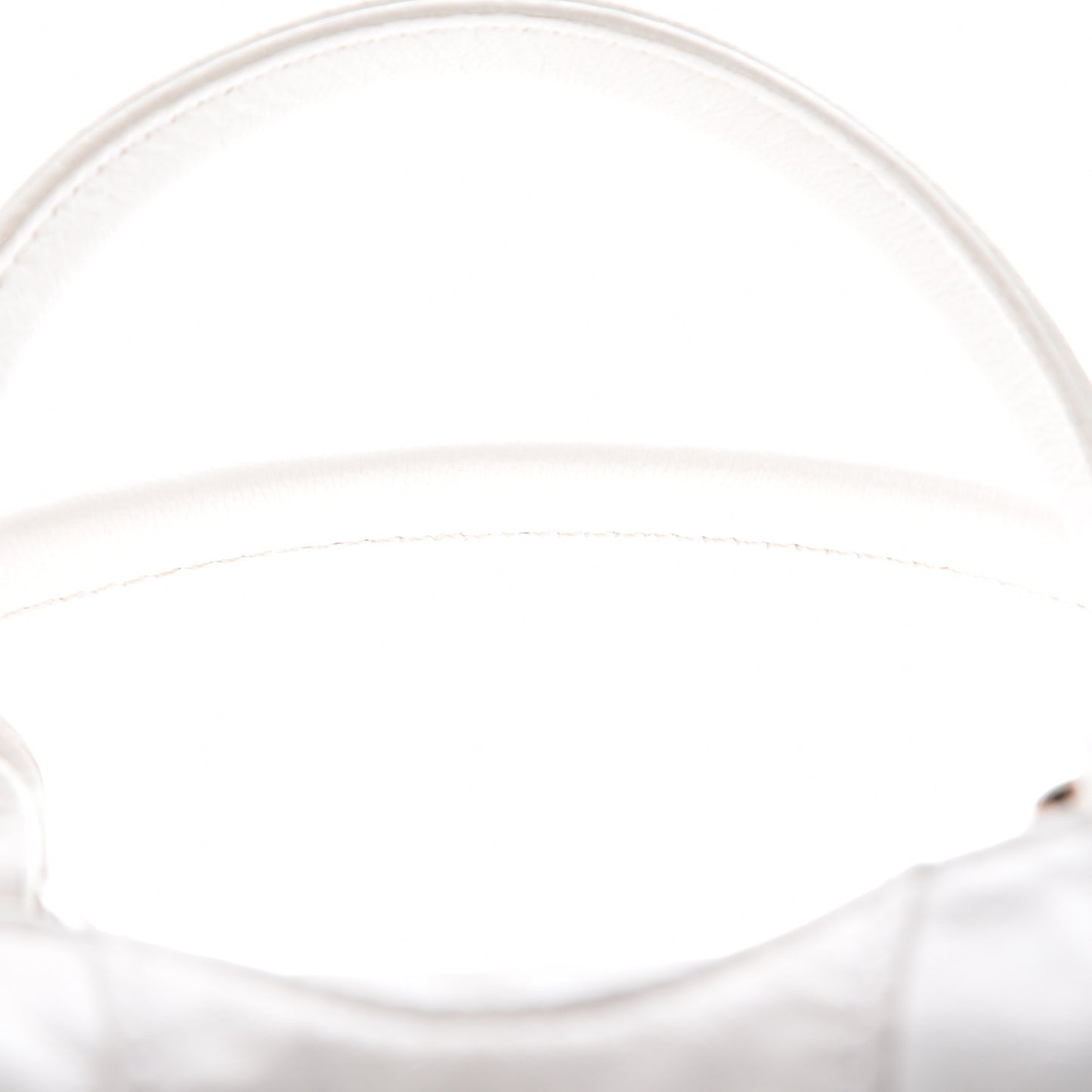 Laminated Calfskin Small Devil Trapezio Tote White