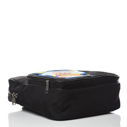 Gucci Nylon Twill 80s Logo Patch Backpack Black 4 of 8