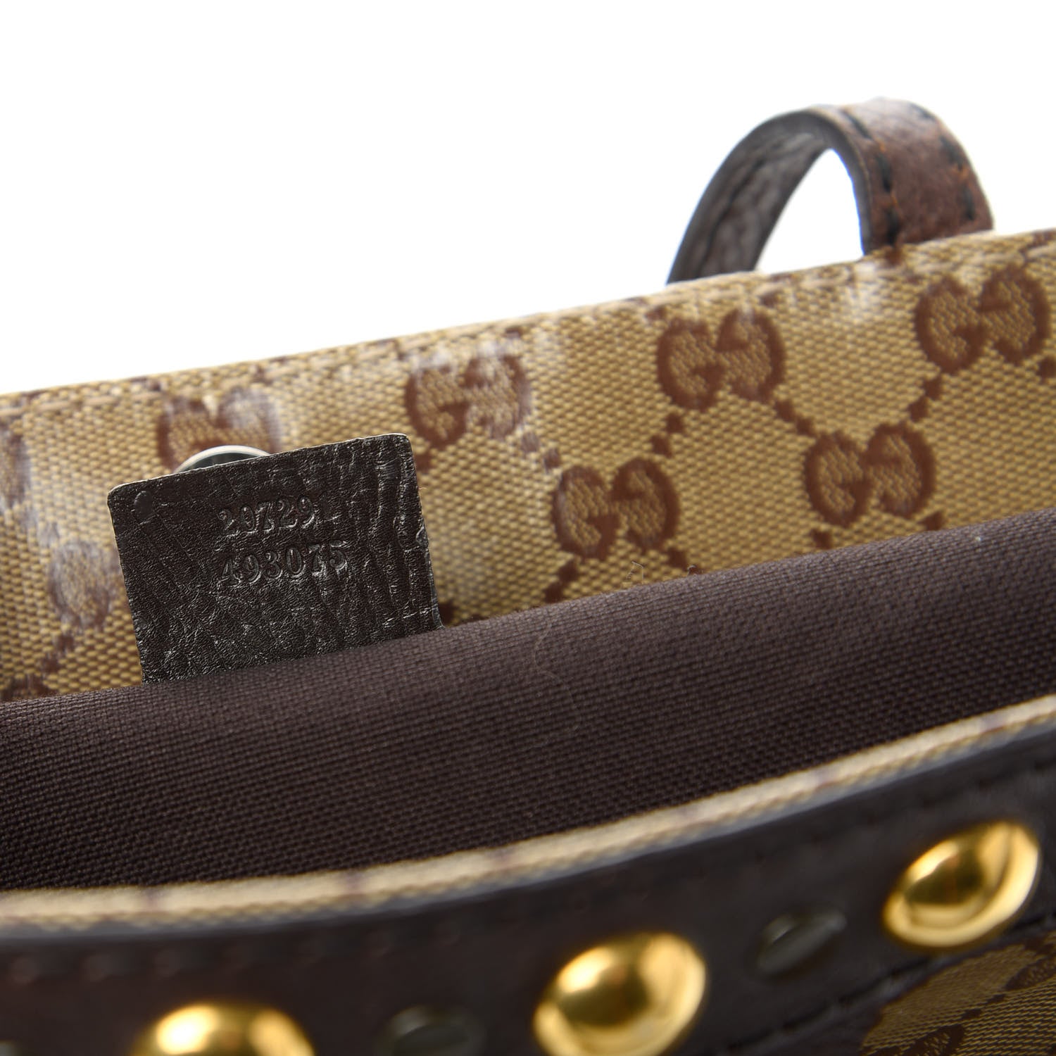 Gucci Crystal Monogram Medium Babouska Tote Dark Brown 9 of 12