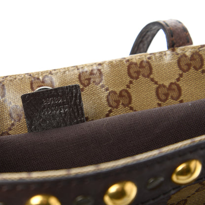Gucci Crystal Monogram Medium Babouska Tote Dark Brown 9 of 12