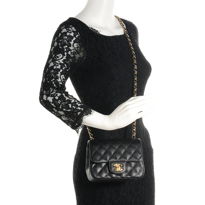 Chanel Caviar Quilted Mini Square Flap Bag Black 2 of 8