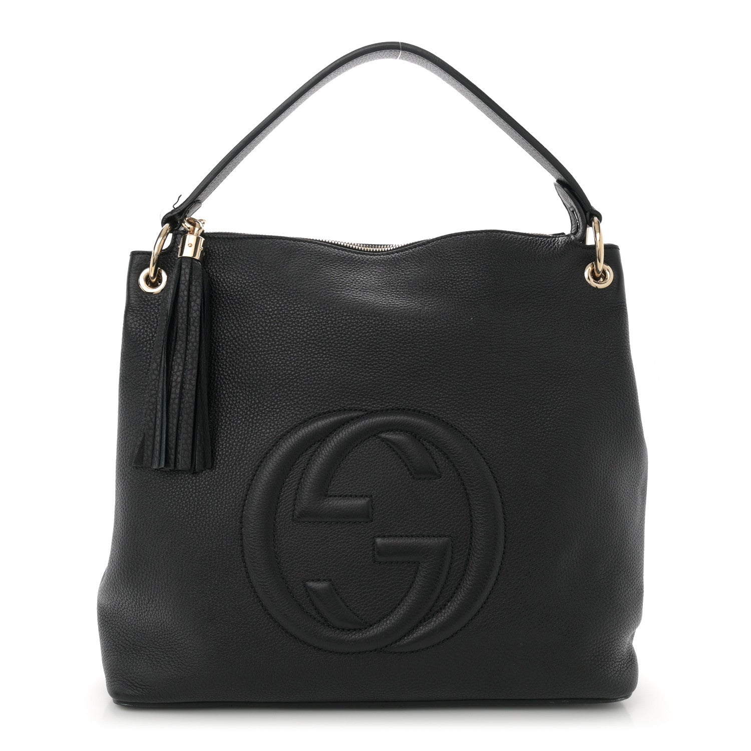 Gucci Pebbled Calfskin Large Soho Hobo Black 1 of 11