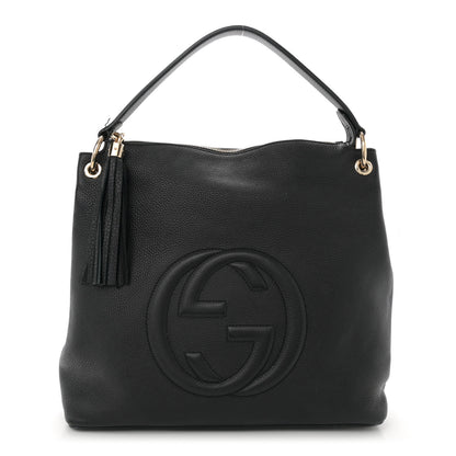 Gucci Pebbled Calfskin Large Soho Hobo Black 1 of 11