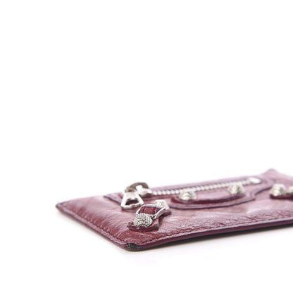 Balenciaga Agneau Giant 12 Silver Hardware Card Case Cassis 8 of 10