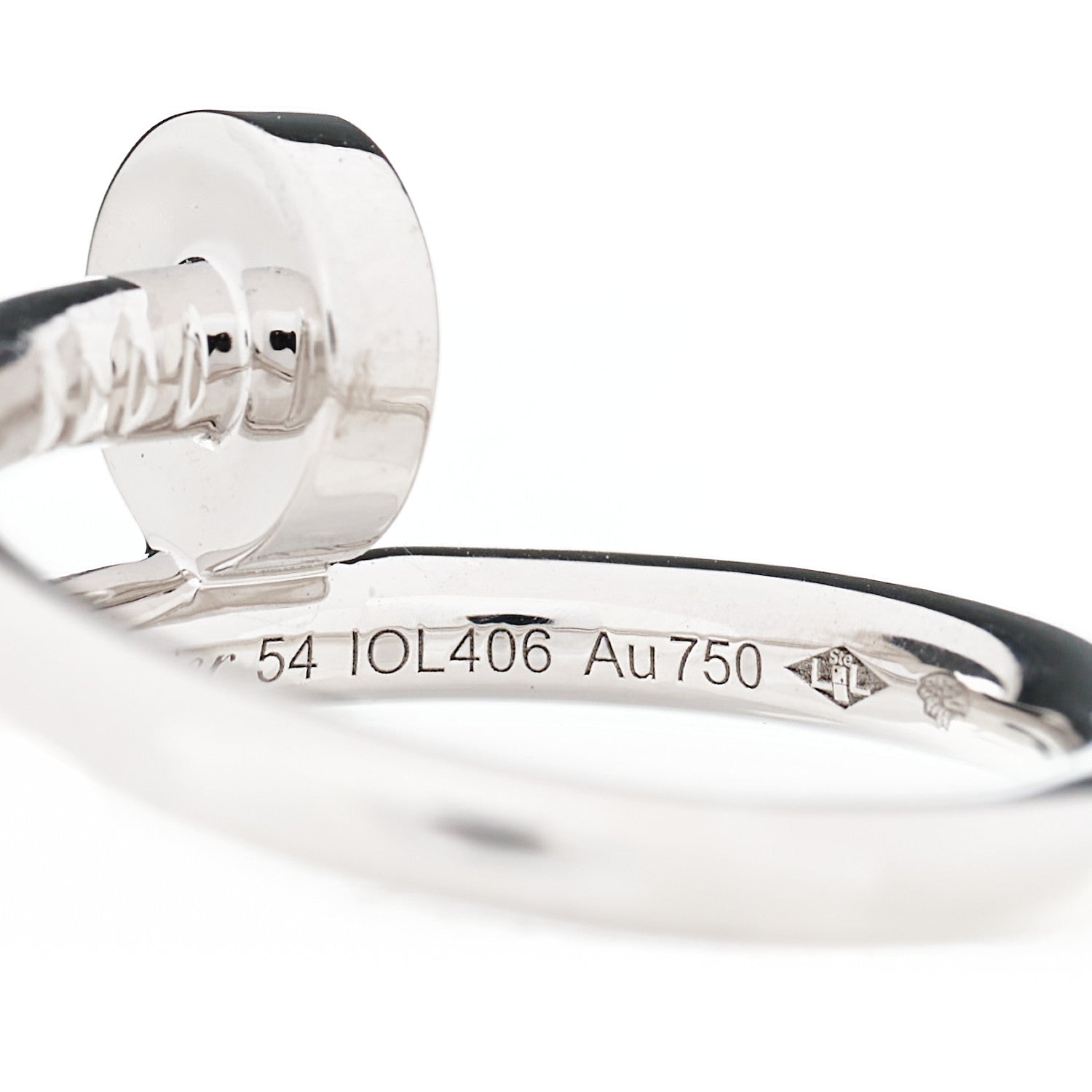 Cartier 18K White Gold Juste Un Clou Ring 54 6.75 5 of 6