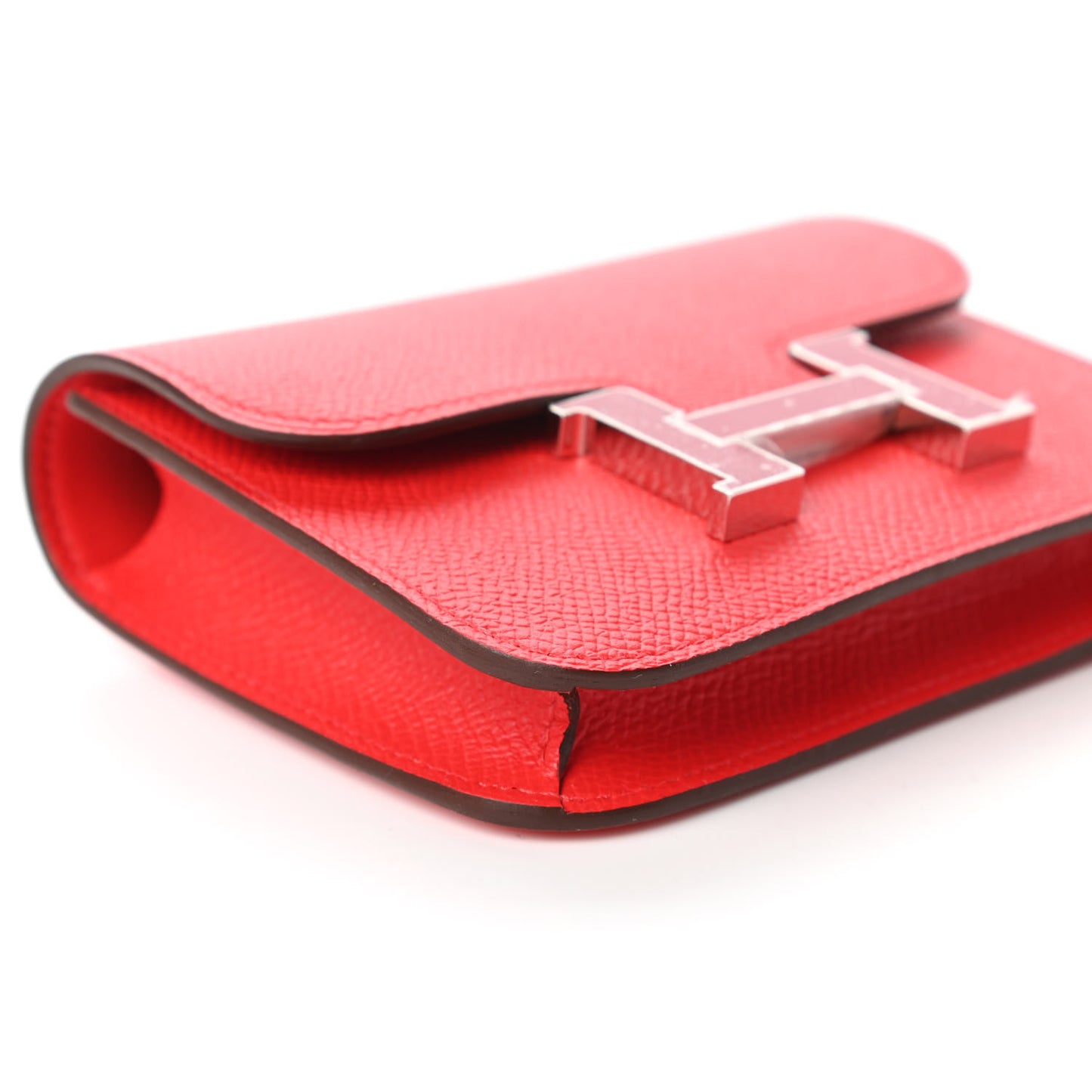 Epsom Enamel Constance Slim Wallet Rouge de Coeur Rubis