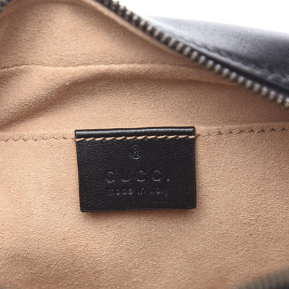 Gucci Calfskin Matelasse Small GG Marmont Chain Shoulder Bag Black 5 of 9