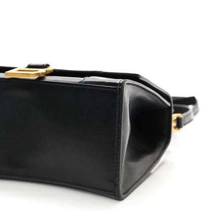 Balenciaga Shiny Box Calfskin Small Hourglass Top Handle Bag Black 9 of 10