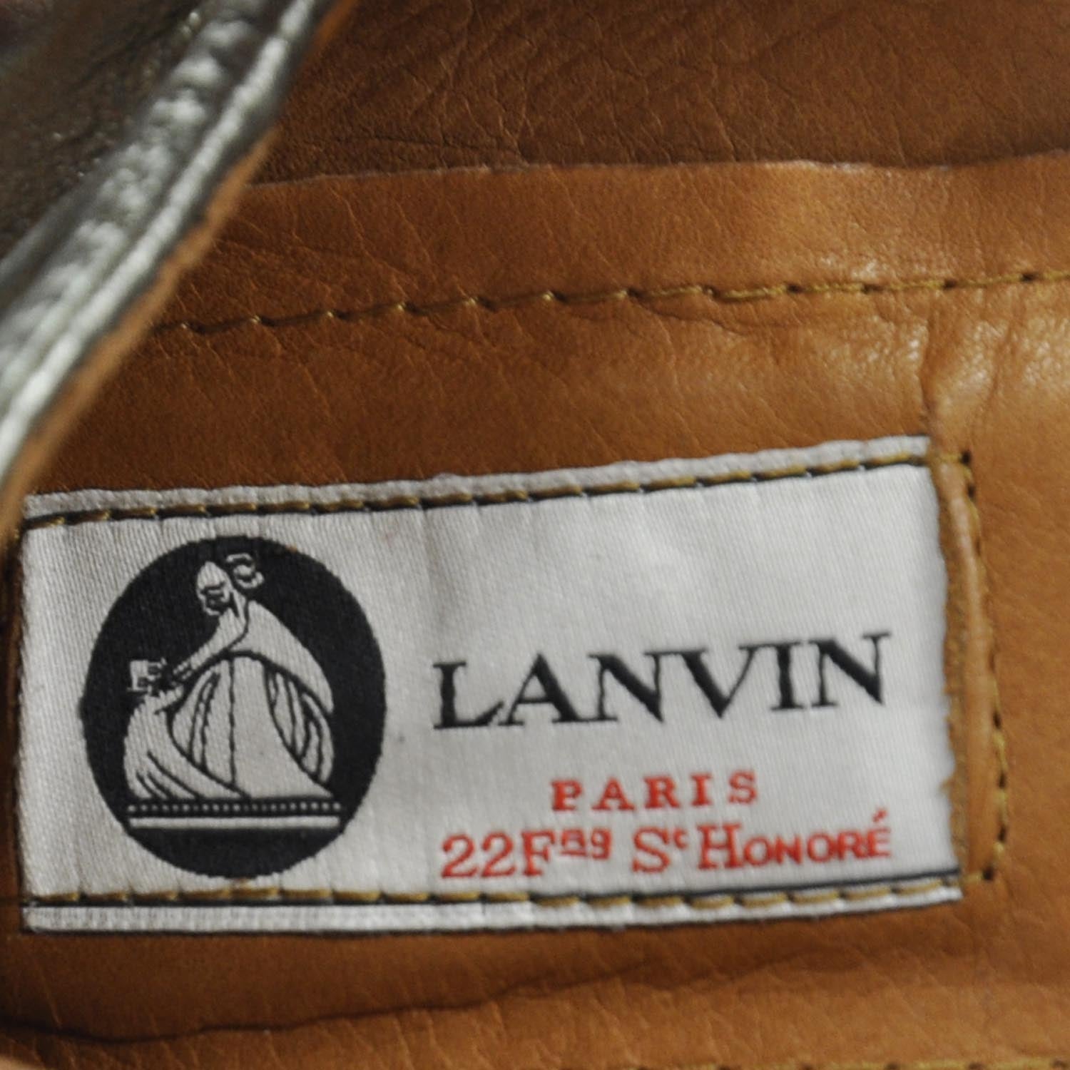 Lanvin Leather Elastic Ballet Flats 39 Gunmetal Metallic 5 of 6